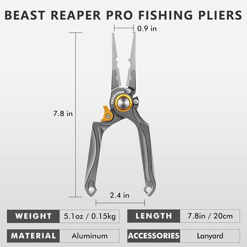TRUSCEND Fishing Pliers Sheath, 360-Degree Rotatable Belt Clip, Comes with Coiled Lanyard, Fishing Accessiores for Men in Saudi Arabia