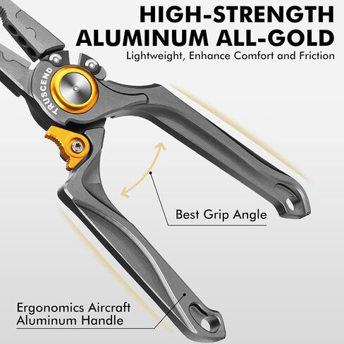 TRUSCEND Fishing Pliers Sheath, 360-Degree Rotatable Belt Clip, Comes with Coiled Lanyard, Fishing Accessiores for Men in Saudi Arabia
