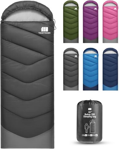 Sleeping Bags for Adults Warm Weather, 40℉Degree Sleeping Bags, Portable, Waterproof, 3lb Lightweight Sleeping Bag for Tall Girls Boys with Compression Sack for Warm Camping, Hiking, Outdoor & Indoor in Kuwait