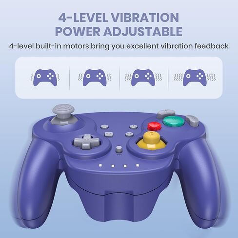 Wireless Controller for Switch/Lite/Switch Online, NGC Style Pro Controller Compatible with PC/Steam - (Built-in Rumble) (Rechargeable) (NFC)- Black in Kuwait