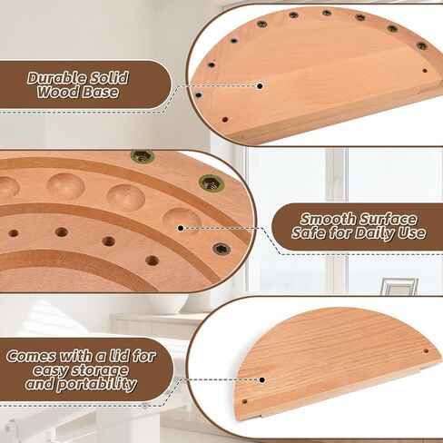 Wooden Peg board for Occupational Therapy with 3 Sizes of Pegs and Holes, Wood Pegboard for Finger Dexterity, Hands Therapy Peg Board to Improve Finger Motor Skills and Hand-Eye Coordination, 18 Holes in Saudi Arabia