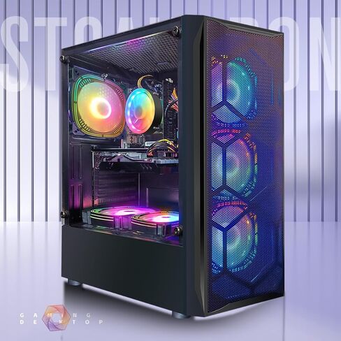 كمبيوتر سطح المكتب للألعاب STGAubron، GeForce RTX 3070 8G، Intel الجيل الحادي عشر Core i7-11700KF حتى 5.0G، 32G DDR4، 2T SSD، 600M WiFi، BT 5.0، مروحة RGB x 9، لوحة مفاتيح وماوس ولوحة ماوس RGB، W11H64 in Kuwait