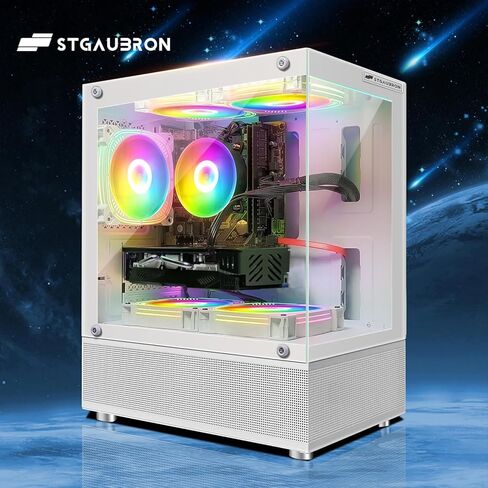 كمبيوتر سطح المكتب للألعاب STGAubron، GeForce RTX 3070 8G، Intel الجيل الحادي عشر Core i7-11700KF حتى 5.0G، 32G DDR4، 2T SSD، 600M WiFi، BT 5.0، مروحة RGB x 9، لوحة مفاتيح وماوس ولوحة ماوس RGB، W11H64 in Kuwait