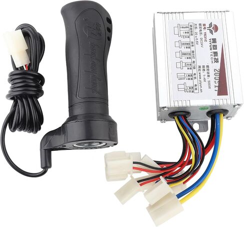 Tbest 500W Electric Bicycle Speed Controller with Throttle,Motor Brushed Speed Controller Throttle Grip for Electric Bicycle Scooter Tricycle in Saudi Arabia