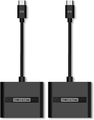 AC Infinity UIS Splitter Hub, 4-Port Adapter Dongle, Connector Cable Cord to Share UIS Programming for LED Grow Lights, EC Motor Fans, and Humidifiers in Kuwait
