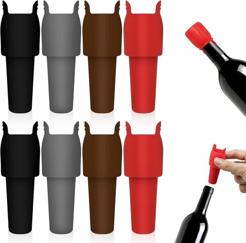 16Pcs Silicone Wine Seal Stopper, Silicone Wine Bottle Stopper Elastic Wine Stopper Reusable Sparkling Wine Bottle Stopper, Keep-Wine-Fresh Sparkling Wine Bottle Stopper for Home Party Beer Champagne in Saudi Arabia