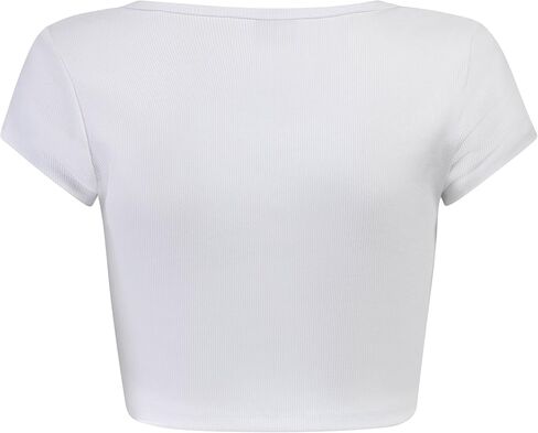 Hype & Vice Cali Tee for Women - Ohio State University Tailgate Top for Women, Crop Top T-Shirt, College Shirts for Game Days - White, Small in Saudi Arabia