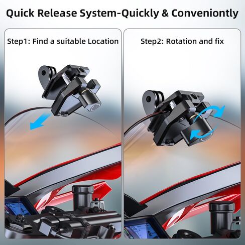 SUREWO Motorcycle Windshield Clip for Go pro,Magnetic Motorcycle Windshield Clip Camera Mount Compatible with Gopro Hero 13/12/11/10/9/8/7,DJI Action 5 Pro 4 3 2 in Kuwait