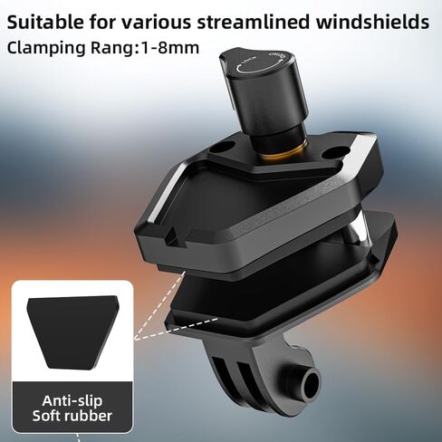 SUREWO Motorcycle Windshield Clip for Go pro,Magnetic Motorcycle Windshield Clip Camera Mount Compatible with Gopro Hero 13/12/11/10/9/8/7,DJI Action 5 Pro 4 3 2 in Kuwait