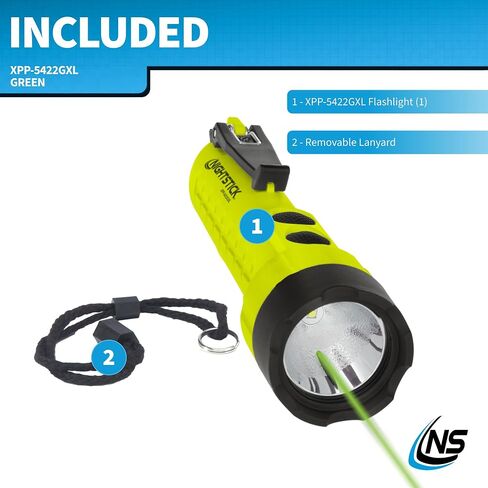 Nightstick XPP-5422GX Intrinsically Safe Dual-Light Flashlight, Green/Black in Kuwait