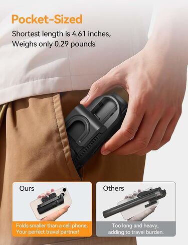Takerers for Magsafe Tripod for iPhone 【حجم الجيب】 4-in-1 عصا شخصية مغناطيسية محمولة من أجل iPhone Stand لتسجيل الفيديو travel 【ترقية 4 أرجل tripod magnetic phone مع Remote in Kuwait