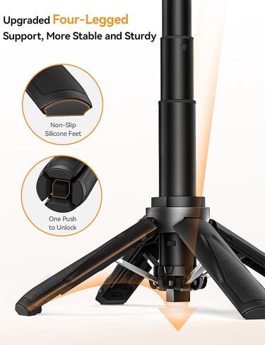 Takerers for Magsafe Tripod for iPhone 【حجم الجيب】 4-in-1 عصا شخصية مغناطيسية محمولة من أجل iPhone Stand لتسجيل الفيديو travel 【ترقية 4 أرجل tripod magnetic phone مع Remote in Kuwait