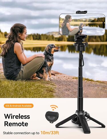 Takerers for Magsafe Tripod for iPhone 【حجم الجيب】 4-in-1 عصا شخصية مغناطيسية محمولة من أجل iPhone Stand لتسجيل الفيديو travel 【ترقية 4 أرجل tripod magnetic phone مع Remote in Kuwait