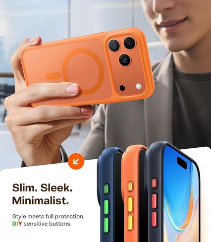 TORRAS Magnetic Shockproof for iPhone 16 Pro Max Case, [4X Military-Grade Protection] [Compatible with MagSafe] Translucent Case for iPhone 16 Pro Max Anti-Scratch Guardian 6.9" in Kuwait