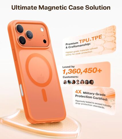 TORRAS Magnetic Shockproof for iPhone 16 Pro Max Case, [4X Military-Grade Protection] [Compatible with MagSafe] Translucent Case for iPhone 16 Pro Max Anti-Scratch Guardian 6.9" in Kuwait