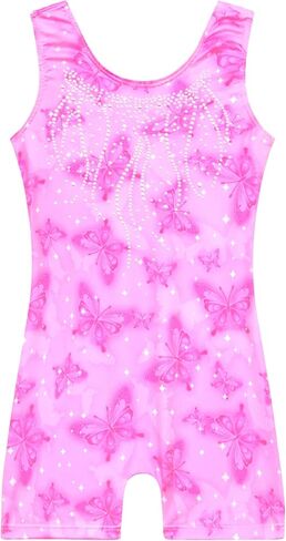 Nymphperi Gymnastics Leotards for Girls One Piece Sleeveless Biketards Colorful Tumbling Bodysuits Stretchy Unitard in Saudi Arabia