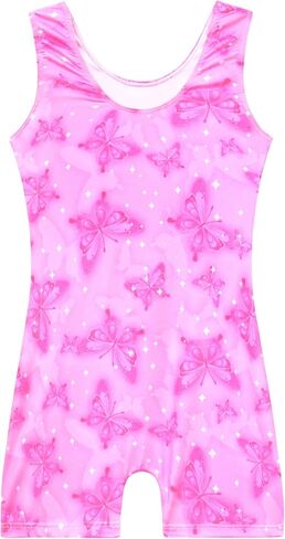 Nymphperi Gymnastics Leotards for Girls One Piece Sleeveless Biketards Colorful Tumbling Bodysuits Stretchy Unitard in Saudi Arabia