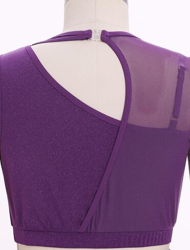 Odasdo Women Gryrical Dance Comple Tops Two Tank Tank Tops with Mesh Wide Leg Pants in Saudi Arabia