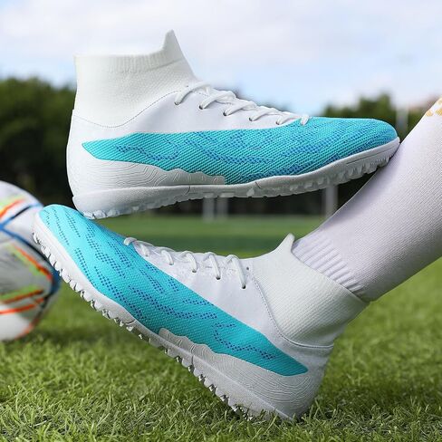 Soccer Cleats for Mens Womens Football Shoes Turf Soccer Shoes Indoor/Outdoor High-top Football Cleats AG/FG in Saudi Arabia