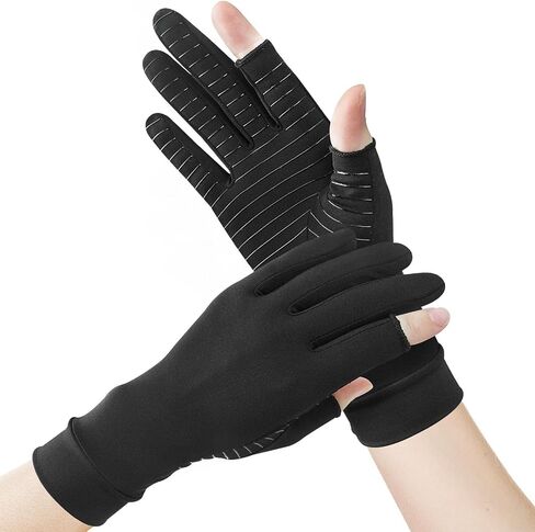 Big Mango Arthritis Gloves, Compression Gloves with Touchscreen Fingers for Women Men, Copper Gloves for Carpal Tunnel Relief, Arthritis Pain Relief, Raynauds, Swelling, Work,Typing,Hand Support (M) in Saudi Arabia