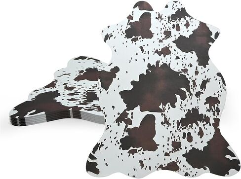 50 Pcs Western Cow Print Place Mats Disposable Cowhide Print Paper Placemats Western Cow Print Placemats for Holiday Banquet Kitchen Table Room Decor in Saudi Arabia