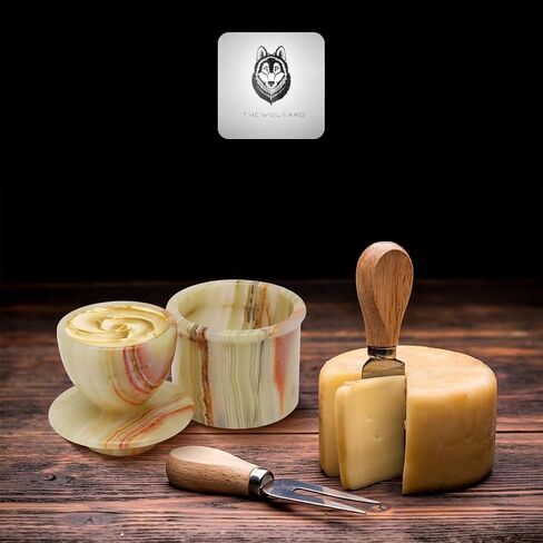 Butter Crock with Lid Multi Green Onyx Butter Keeper Best French Butter Keeper for Home Decorative Butter Pot Christmas Housewarming Gifts in Saudi Arabia