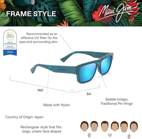 Maui Jim Kokua Rectangular Sunglasses in Kuwait