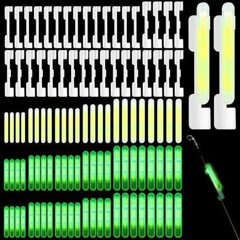 350 Pcs Clip on Fishing Glow Sticks Bulk for Rod Tips 1.5 Inch Mini Glow in The Dark Stick for Fishing Poles Green Small Fishing Glow Rods for Night Fishing in Kuwait
