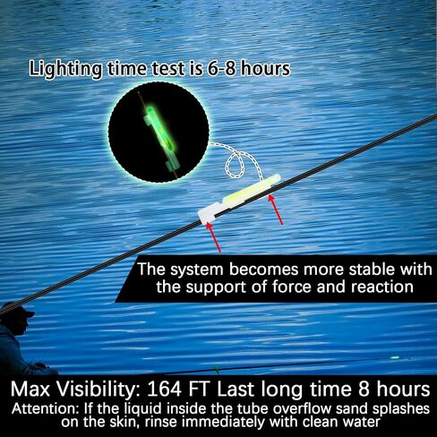 350 Pcs Clip on Fishing Glow Sticks Bulk for Rod Tips 1.5 Inch Mini Glow in The Dark Stick for Fishing Poles Green Small Fishing Glow Rods for Night Fishing in Kuwait