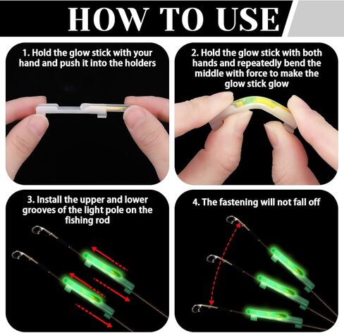 350 Pcs Clip on Fishing Glow Sticks Bulk for Rod Tips 1.5 Inch Mini Glow in The Dark Stick for Fishing Poles Green Small Fishing Glow Rods for Night Fishing in Kuwait