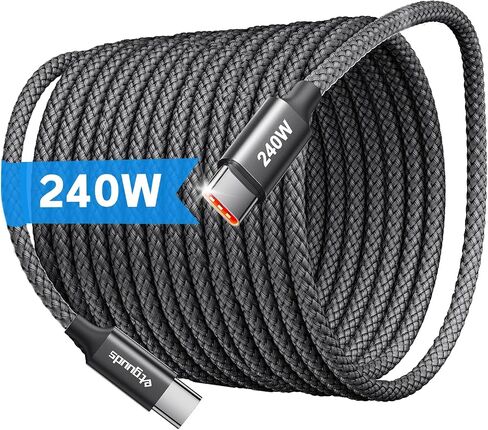 Etguuds 240W USB-C شحنة 10 قدم ، 2 عبوة USB C إلى كابل USB C 240W ، سلك الشاحن سريع الشحن C لـ 240W 140W 100W 65W 65W 45W in Kuwait