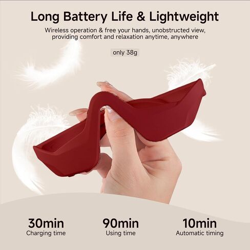 Under-Eye Red Light Therapy Device with Microcurren, 3D Contour Eye Massager for Dark Circles, Eye Bags & Wrinkles, Rechargeable Under Eye Treatment Device for Puffiness and Fine Lines in Saudi Arabia