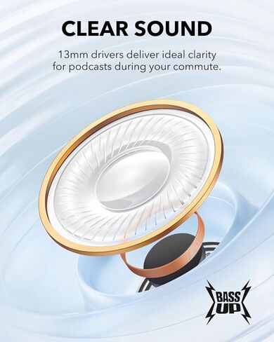 Soundcore K20i by Anker, Semi-in-Ear Earbuds, Bluetooth Wireless, 36H Playtime, Fast Charge, Clear Sound, Comfortable Fit, ENC 2-Mic Clear Calls, Custom EQ, IPX5, Bluetooth 5.3, App Control (Renewed) in Saudi Arabia