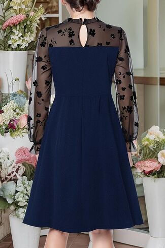 Girl's Dress Elegant Floral Lace Long Sleeve Wedding Party A Line Dress 10-14 Years in Kuwait