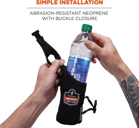 Ergodyne Squids 3775 Water Bottle Holder Attachment,Black in Saudi Arabia