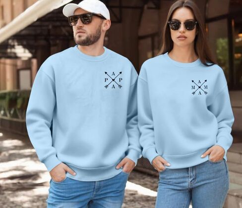 ASTANFY Mom Sweatshirt Dad Sweatshirt: Mom And Dad Shirts Parents Outfits Pregnancy Gifts Fall Crewneck Sweatshirts in Kuwait