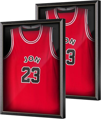 Jersey Display Frame Case, Sports Jersey Display Shadow Box for Basketball Football Soccer Baseball Tennis Hockey Shirt, HD plexiglass, Black Frame (1) in Saudi Arabia