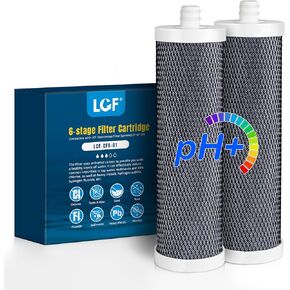 نظام مرشح Contertop LCF (LCF-CF-01) مرشح بديل ، مرشح مياه كونترتوب 6 مراحل ، يقلل من الرصاص ، ذوق سيئ و 99 ٪ من الكلور ، 16000 جالون ، 2 حزمة in Kuwait
