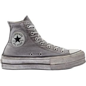 حذاء رياضي قماشي Chuck Taylor All Star Lift من Converse للجنسين - طراز إغلاق برباط - أبيض/أزرق شرنقي 7.5 in Kuwait