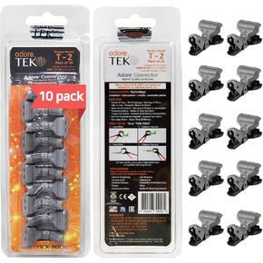 T-Type Wire Connector [T-1] NO Need to Peel NO-Splice NO-Tape and Water Resistant Easy Fast and Safe Electrical Insulated Wire Terminals AGW 23~20(0.3-0.5 sqmm) 3A [10 PCS] in Saudi Arabia