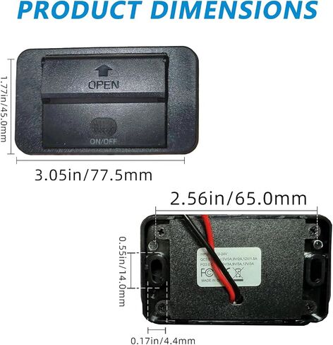 منفذ USB 72 وات 12 فولت، منفذ شحن USB VANONE 12 فولت، 36 وات PD USB C ومنفذ شاحن USB مزدوج 18 وات QC3.0 مقبس جداري، ملحقات للسيارة والقوارب البحرية والدراجات النارية والتخييم RV وعربة الجولف، إلخ in Saudi Arabia