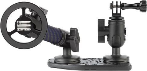 حامل الهاتف الخلوي Bulletpoint Metal Dash Mount + حامل كاميرا الحركة متوافق مع 2024+ Jeep Wrangler JL / 4xe & 2024+ Jeep Gladiator Dual 20mm Ball Mount (جانب السائق) in Kuwait
