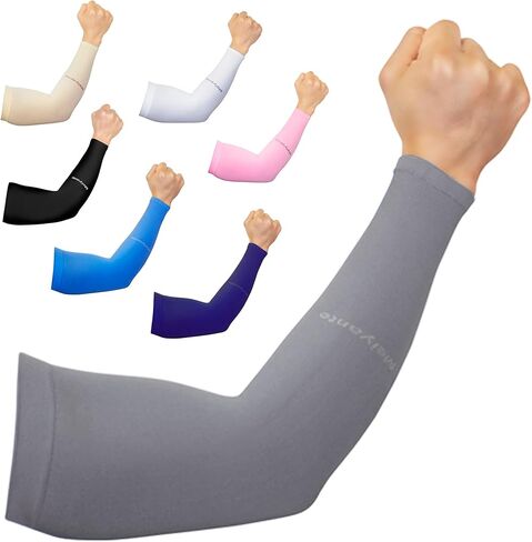 Arm Sleeves for Men Women Work 1 Pair UV Sun Protection UPF Long Sleeves Tattoo Cover Up Sleeves to Cover Arm Sleeves Cooling in Kuwait