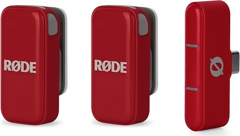 Røde Wireless Micro - ميكروفون لاسلكي مضغوط ، وميكروفون مع حالة شحن لإنشاء محتوى الهاتف الذكي - البرق ، الأبيض in Kuwait