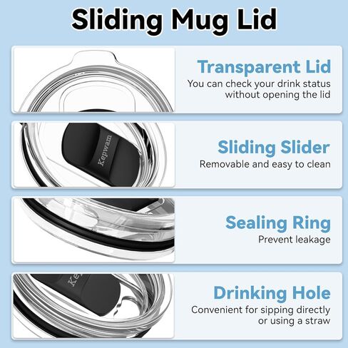 غطاء الشريحة ، غطاء القدح المقاوم للبقع لجميع أكواب القهوة التي تسخن ذاتيا kepwam in Kuwait