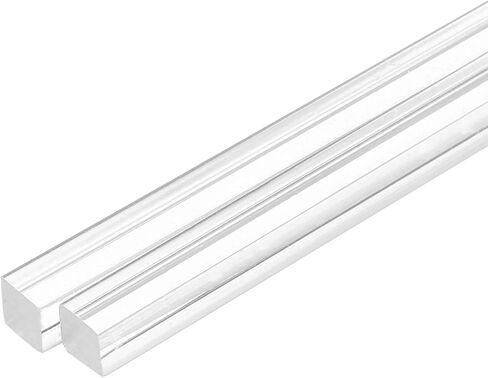 MECCANIXITY 10pcs Acrylic Square Rods 3/20" x 12" Clear Acrylic Dowel Rods Sticks Acrylic Plastic Sticks Strip for DIY Crafts Lighting Gardening Decorations - 4mm x 300mm in Saudi Arabia