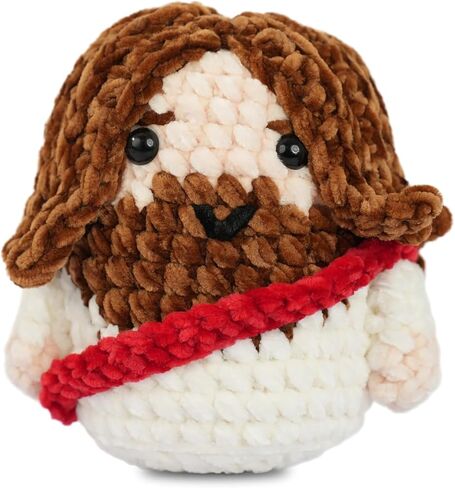 Little Jesus Figures, 5" Handmade Crochet Jesus Plush Doll ,Christian Gifts for Women and Men, Emotional Support Crochet Plush Toy for Coworkers and Friend, Sister Birthday Unique Gifts,Get Well Gifts for Mom and Grandma, Perfect for Easter, Christmas, an in Saudi Arabia