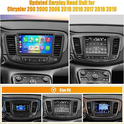 Car Radio for Chrysler 200 200C 2011-2014, 4GB RAM + 64GB ROM 9" HD Touchscreen Car Stereo – Android 13 System, Wireless CarPlay & Android Auto,GPS& Back-up Camera in Saudi Arabia