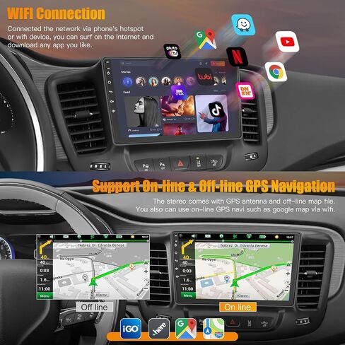 Car Radio for Chrysler 200 200C 2011-2014, 4GB RAM + 64GB ROM 9" HD Touchscreen Car Stereo – Android 13 System, Wireless CarPlay & Android Auto,GPS& Back-up Camera in Saudi Arabia