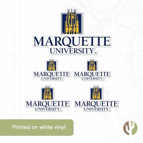 Desert Cactus Marquette University Eagles Mu Sticker Vinyl Scals Laptop Water Bottle Scrapbook 13.46x10.94 Sheet T3 (Type 3-1) in Saudi Arabia